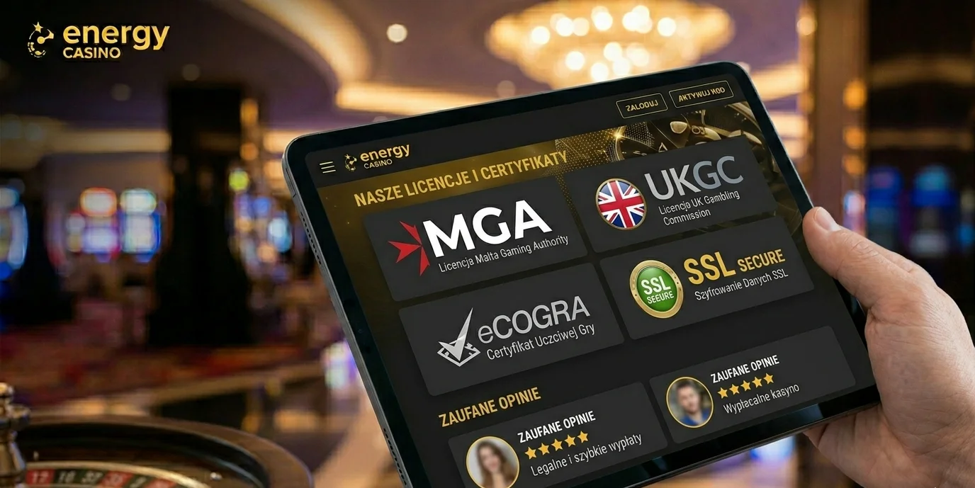 Licencje i certyfikaty Energy Casino, w tym MGA i eCOGRA